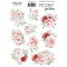 Набір наклейок, стікерів, 9 шт, Peony garden, # 213, Фабрика Декору