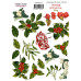 Набір наклейок, стікерів, 16 шт, Winter botanical diary, # 233, Фабрика Декору