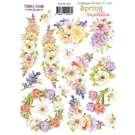 Набор наклеек (стикеров) 17од, Spring inspiration #243, Фабрика Декора
