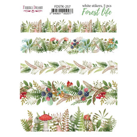 Набір наклейок (стікерів) 5шт Forest life #257, Фабрика Декору