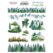 Набір наклейок (стікерів) 9шт Forest life #260, Фабрика Декору
