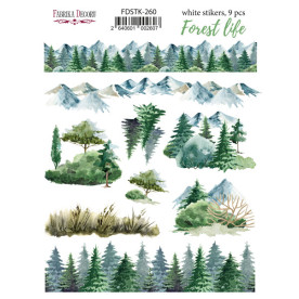 Набор наклеек (стикеров) 9шт Forest life #260, Фабрика Декора