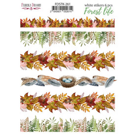 Набір наклейок (стікерів) 6шт Forest life #261, Фабрика Декору