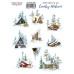 Набір наклейок (стікерів) 9шт Country winter #266, Фабрика Декору