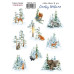 Набор наклеек (стикеров) 9шт Country winter #273, Фабрика Декора
