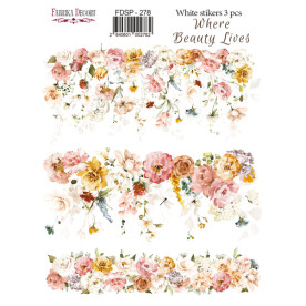 Набор наклеек (стикеров) Where beauty lives #278, Фабрика Декора