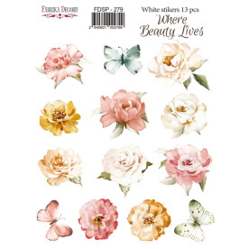 Набор наклеек (стикеров) Where beauty lives #279, Фабрика Декора