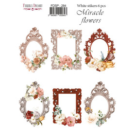 Набір наклейок (стікерів) 6шт Miracle flowers #284, Фабрика Декору