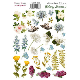 Набір наклейок (стікерів) 32шт Botany summer #286, Фабрика Декору