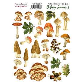 Набір наклейок (стікерів) 25шт Botany summer #287, Фабрика Декору