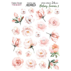 Набір наклейок (стікерів) 24шт Botany summer #288, Фабрика Декору