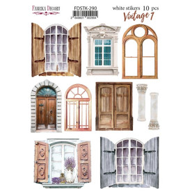 Набір наклейок (стікерів) 10шт Vintage #290, Фабрика Декору