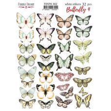 Набор наклеек (стикеров) 32шт Butterfly #302, Фабрика Декора