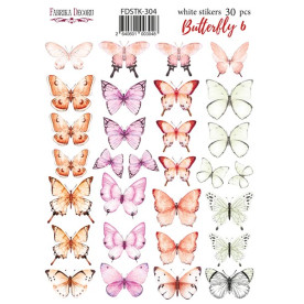 Набір наклейок (стікерів) 30шт Butterfly #304, Фабрика Декору