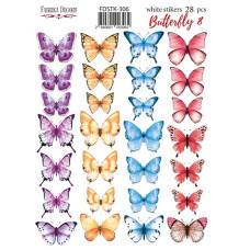 Набір наклейок (стікерів) 28шт Butterfly #306, Фабрика Декору