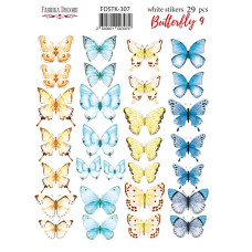Набір наклейок (стікерів) 29шт Butterfly #307, Фабрика Декору