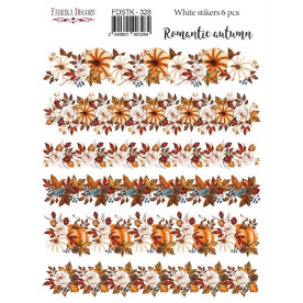 Набор наклеек (стикеров) 6шт Romantic autumn #328, Фабрика Декора