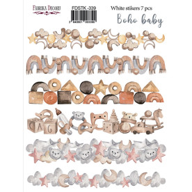 Набор наклеек (стикеров) 7шт boho baby #339, Фабрика Декора
