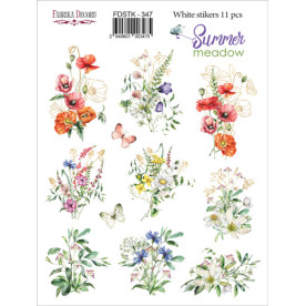 Набір наклейок (стікерів) 11шт Summer Meadow #347, Фабрика Декору