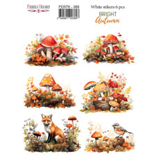 Набір наклейок (стікерів) 6 шт Bright Autumn #369, Фабрика Декору