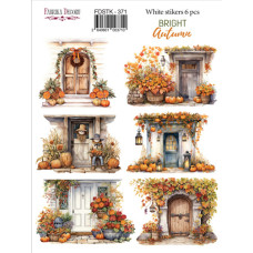 Набір наклейок (стікерів) 6 шт Bright Autumn #371, Фабрика Декору