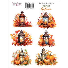 Набор наклеек (стикеров) 6 шт bright autumn #373, Фабрика Декору