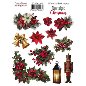 Набор наклеек (стикеров) Nostalgic Christmas #403, Фабрика Декора