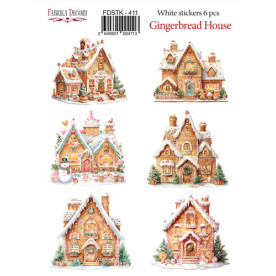 Набор наклеек (стикеров) Gingerbread House #411, Фабрика Декора