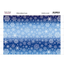 Набір наклейок для планерів #14-007 Сніжинки, Фабрика Декору