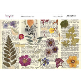 Набір наклейок для планерів #14-017 Текст та гербарій, Фабрика Декору