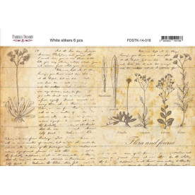 Набір наклейок для планерів #14-018 Вінтажний текст, Фабрика Декору