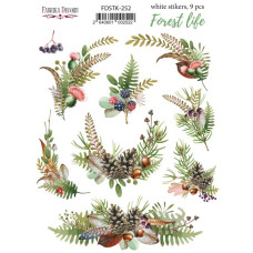 Набор наклеек (стикеров) 9шт Forest life #252, Фабрика Декора