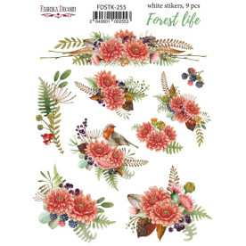 Набор наклеек (стикеров) 9шт Forest life #255, Фабрика Декора