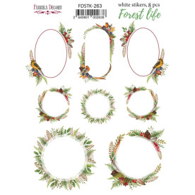 Набір наклейок (стікерів) 8шт Forest life #263, Фабрика Декору