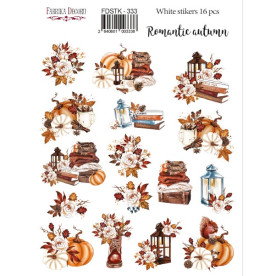 Набір наклейок (стікерів) 16шт Romantic autumn #333, Фабрика Декору