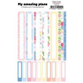 Набор наклеек для планеров #59, розовый , Фабрика Декора