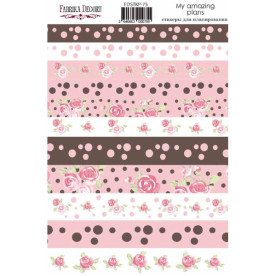 Набір наклейок для планерів #75, рожевий, Фабрика Декору