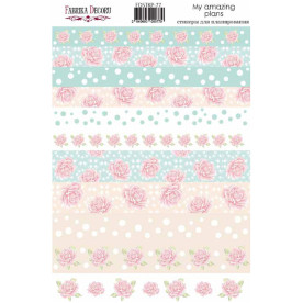 Набор наклеек для планеров #77, розовый , Фабрика Декора