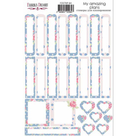 Набор наклеек для планеров #84, голубой , Фабрика Декора