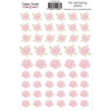 Набор наклеек для планеров #86, Цветы, розовый , Фабрика Декора