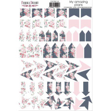 Набор наклеек для планеров #95, розовый , Фабрика Декора