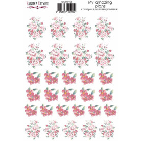 Набор наклеек для планеров #96, розовый , Фабрика Декора