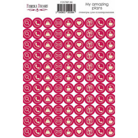 Набір наклейок для планерів #98, червоний, Фабрика Декору