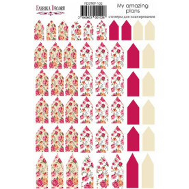 Набір наклейок для планерів #102, червоний, Фабрика Декору