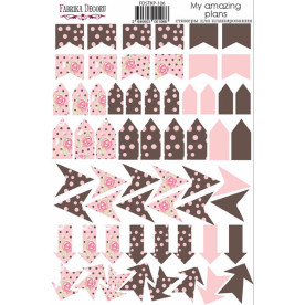 Набір наклейок для планерів # 106, рожевий, Фабрика Декору