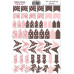 Набор наклеек для планеров #106, розовый , Фабрика Декора