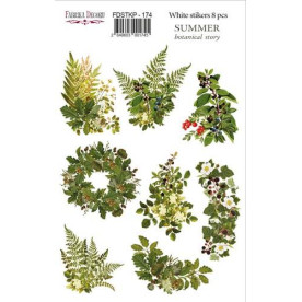 Набор наклеек для планеров Summer Botanical Story, FDSTKP-174, Фабрика Декору