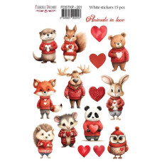 Набір наклейок для планерів  Animals in love, #201, Фабрика Декору