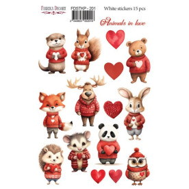 Набор наклеек для планеров Animals in love, FDSTKP-201, Фабрика Декору