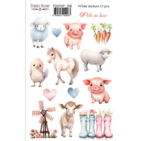 Набор наклеек для планеров Pets in Love, FDSTKP-206, Фабрика Декору